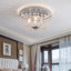 Luminaire encastré moderne en cristal en forme de bol 15 po à 4 lumières Ealie pour salon / chambre à coucher-2146537689