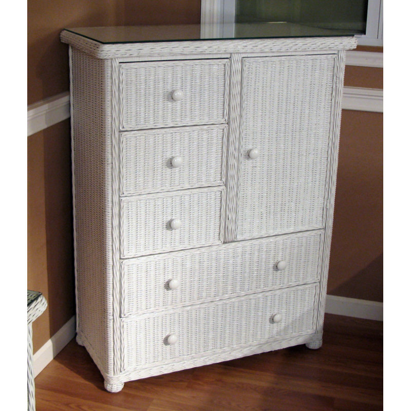 Commode pour homme 5 tiroirs Watkins, blanc
