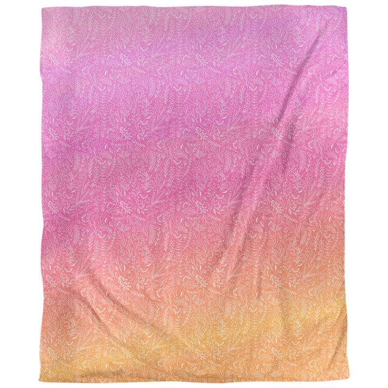 Tissu ditsy, Rose, L 54 po x l 36 po, Coton peigné pima