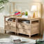 Table de chevet Farmhouse, table de bout de 24 po de large avec 2 tiroirs, commode pour la chambre à coucher, commode de table de chevet, table de chevet en bois pour le salon, placard-913754308-913808102