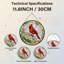 Panneau de vitrail en verre coloré 12 "H Cardinal-674598054