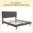 Modern Simple Colorful Upholstered Platform Bed Frame, Mattress Foundation With Wooden Slats, No Box Spring Required Frame For Solid Support-808048293-808048280