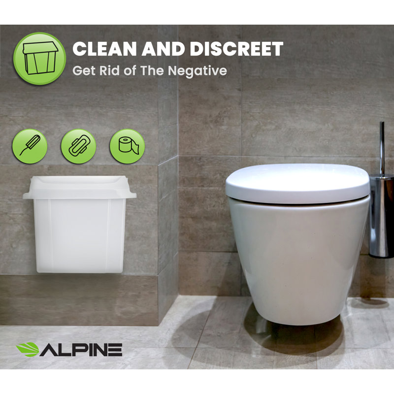 Réceptacle de serviettes hygiéniques en plastique durable, Blanc