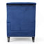 Fauteuil club velours bleu marine