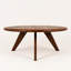 Table basse ronde en bois de noyer Petra, style Mid-Century moderne-1208902533