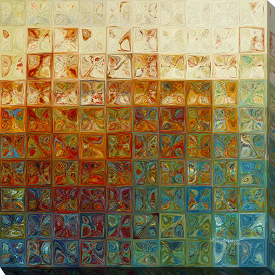 «Modern Mosaic Tile Wall Art # 2, 2015» par Mark Lawrence - impression sur toile tendue