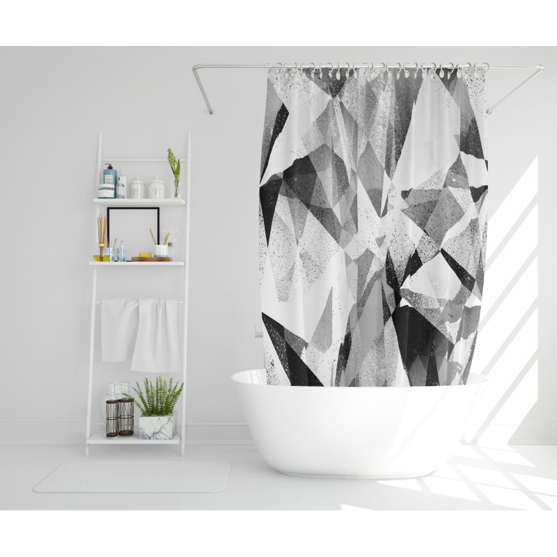 Weslyn Polyester Shower Curtain, 177cm H x 177cm W