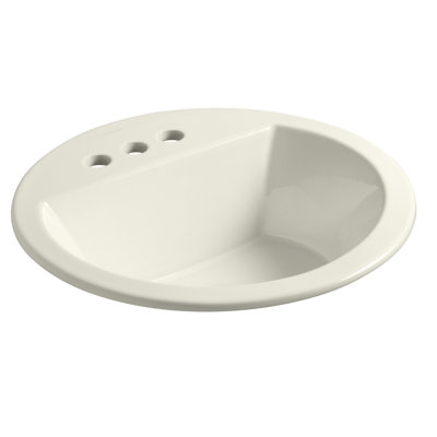 Bryant Round Drop-In Bathroom Sink with 4"" Centerset Faucet Holes -  Kohler, K-2714-4-96