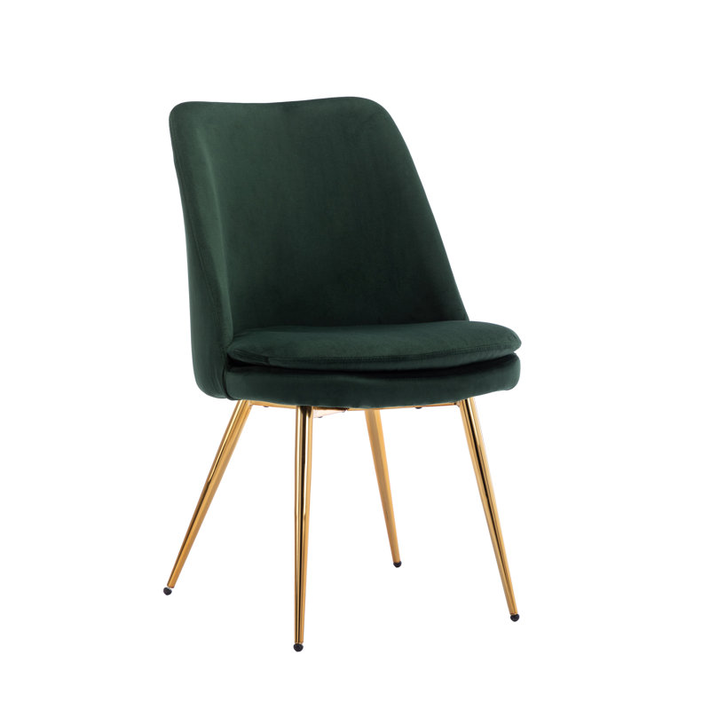 Chaise d'appoint rembourrée en velours Hadleigh, Vert