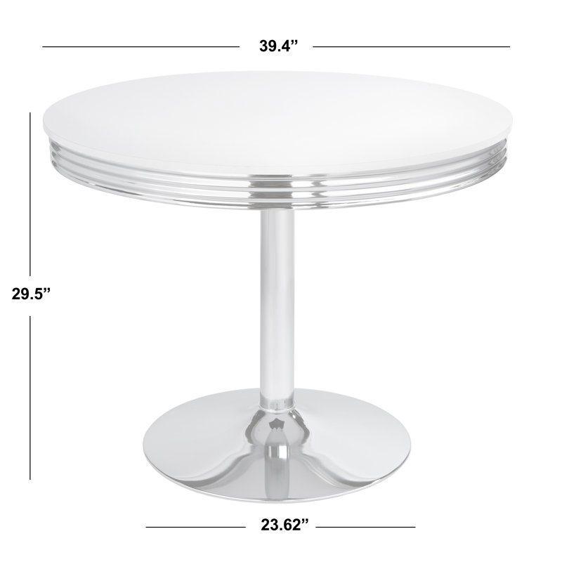 Ensemble de salle à manger Sherly, Rouge / Blanc, 3 Pieces: Table, 2 Chairs