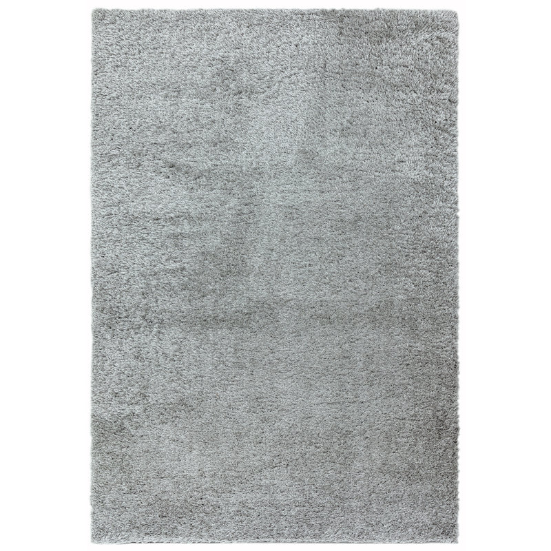 Shelby Solid Colour Shaggy Deep Pile Polyester Area Rug - Modern Contemporary Living & Bedroom, Rectangle 200 x 290 cm