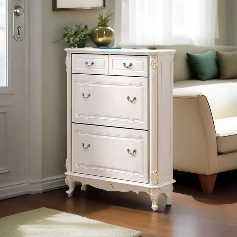 White Solid wood Shoe Storage