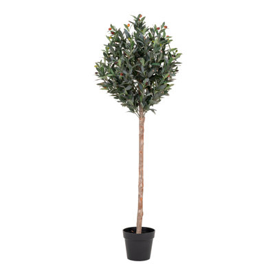 150 cm H Faux Olive Tree Plant in Plastic Planter