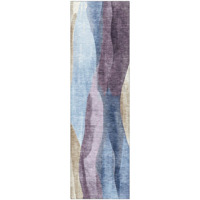 Premium Machine Washable Prado AMF1989 Waves Rug