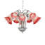 Lustre 12 lumières l 24 po rose / blanc Tiffany Pond