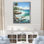 «Azure Seascape Palms Horizon III», reproduction sur toile