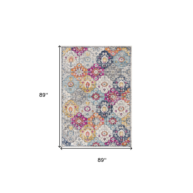 Tapis rond antidérapant 8 pi