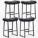 Tabouret de bar large en similicuir
