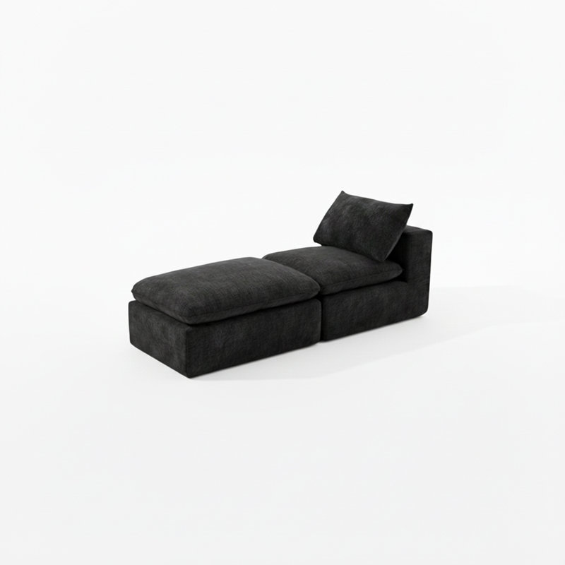 Elegant Cloud Living Sofa, Black