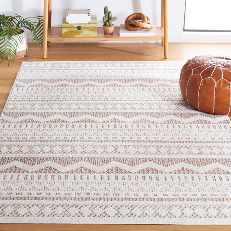 Tapis géométrique Delmontez Performance, Rectangle 5 pi 3 po x 7 pi 6 po