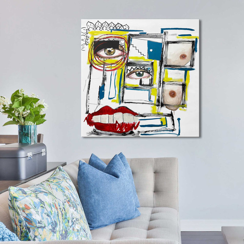 Broken (Square) par Cassie Studios - Peinture, Toile tendue, H 18 po x l 18 po x P 1 po