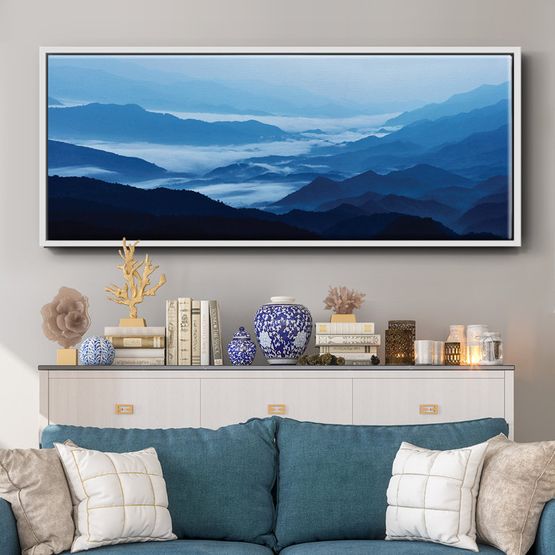 Misty Mountains XIII - Toile encadrée, H 20 po x l 50 po