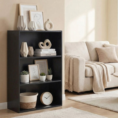 Adjustable Wooden Standard 3-Tier Bookcase