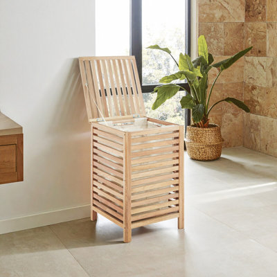 Solid Wood Laundry Hamper