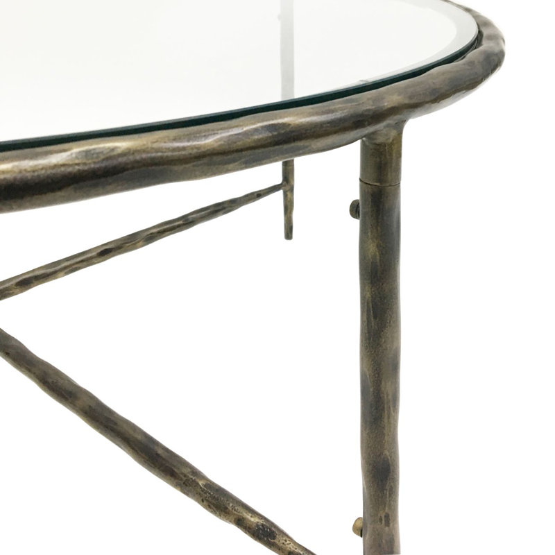 Destri Glass Top End Table