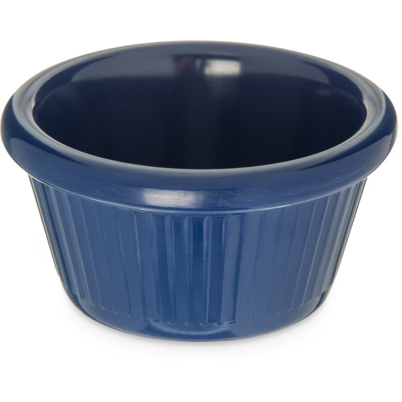 Ramequin en mélamine cannelé, 2 oz, Bleu