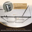 Cabine de douche à roulettes exposée sans cadre avec verre transparent l 68 po x H 76 po Belizzi