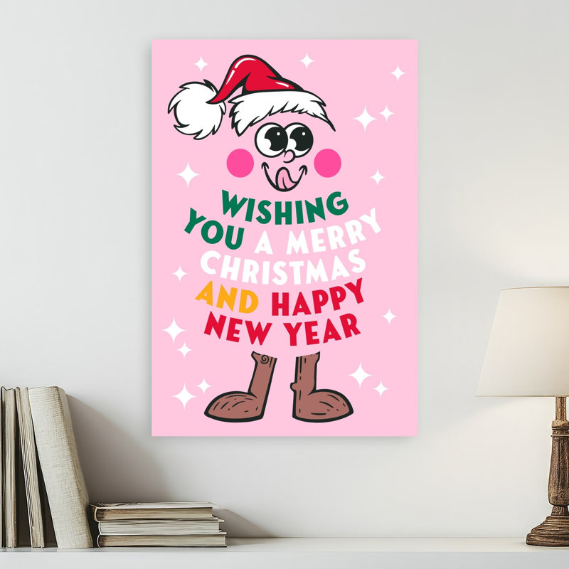 Whimsical Christmas New Year Playful Whimsical Abstract Landscape Nature Wall Art Print 1 Piece Wrapped Canvas Wall Art
