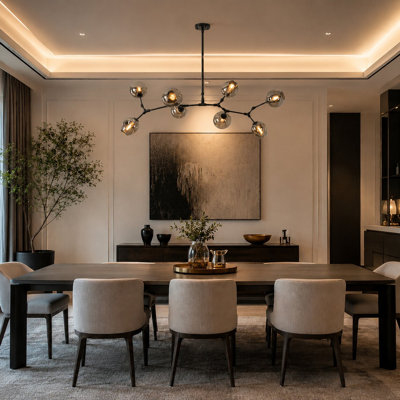 Lustre linéaire 8 lumières Transitional