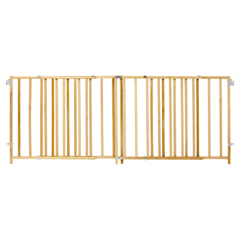 Natural Wood Extra-Wide Swing Baby Safety Gate