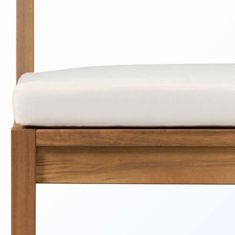 Ensemble de table de patio 5 pièces avec 4 chaises, Teck clair, Teck clair