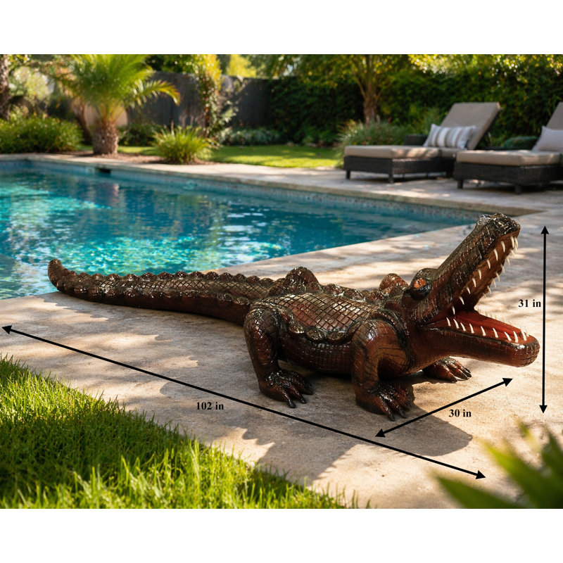 Alligator en fibre de verre résistant aux intempéries de 102 po 