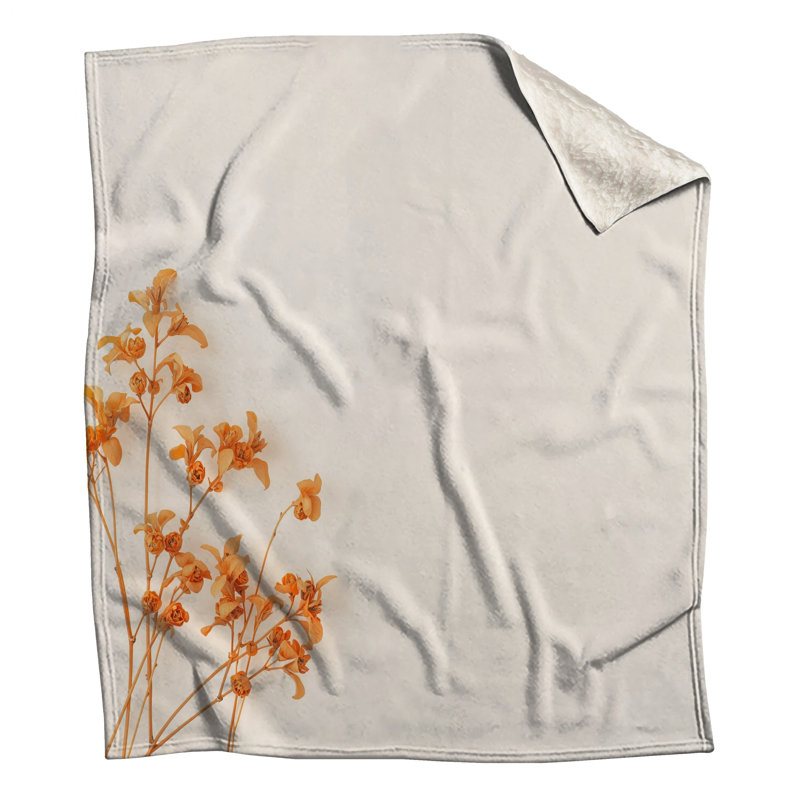 Couvertures de fleurs d'oranges séchées, L 60 po x H 80 po