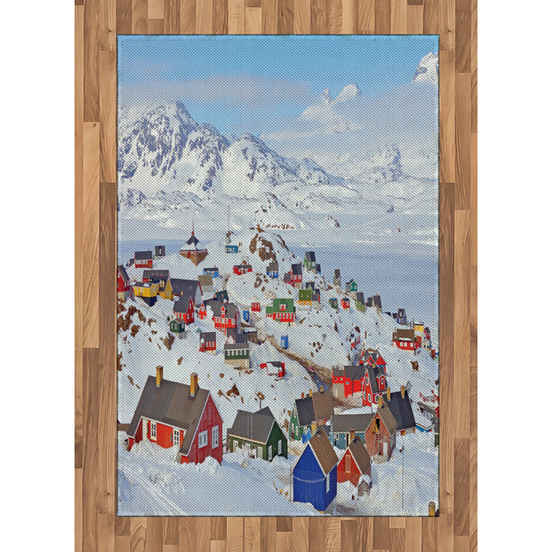 Farm House High Density Long Fiber Poly Threads Decorative Area Rug Carpet, Rectangle 4' x 5'8"