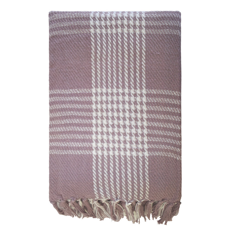 Hand Woven Throw Blanket, Purple