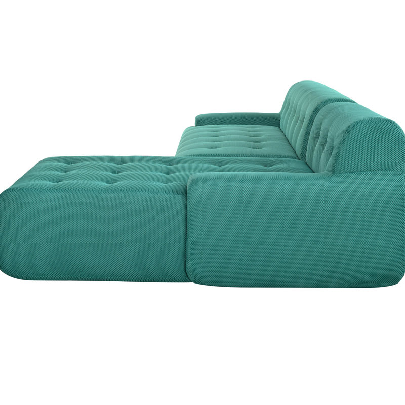 Grand 2, modulaire, look moderne pour salon, appartement, salon, siège profond, aucun assemblage requis,, Vert