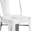 Commercial Grade Distressed Metal Indoor-Outdoor Counter Height Stool with Back-331454707-331454705