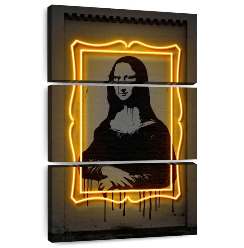 Leisha Mona Lisa illuminée, H 45 po x l 28 po