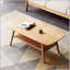 Table basse 100% bois massif avec plateau supérieur durable, parfaite pour les espaces de vie et de travail