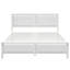 Structure de lit Kempst en métal blanc avec tête et pied de lit en bois, lit plateforme rustique avec support à lattes en acier robuste, aucun sommier requis-128148229-45506620