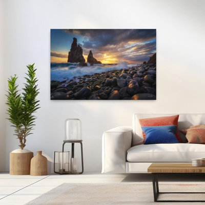 Dynamic Sunrise Abstract Coastal Landscape Art