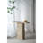 Cream Square Coffee Table with Pedestal Base