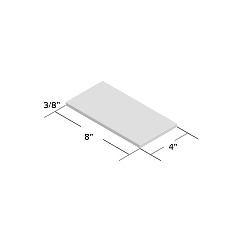 Carreau de céramique 4 "x 8" Berkeley, Gris désert mat