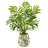 Palmier artificiel 18 po dans un vase décoratif