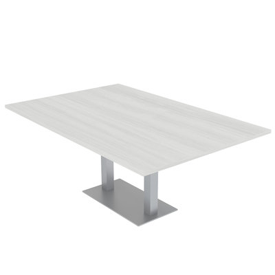 Table de conférence rectangulaire avec base en métal double
