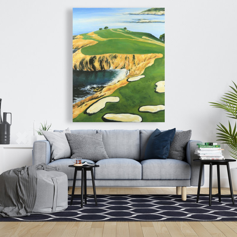 Toile à maillons Pebble Beach Golf | Décoration côtière côtière